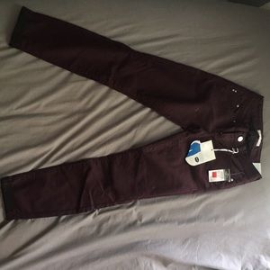 Maroon Jeans